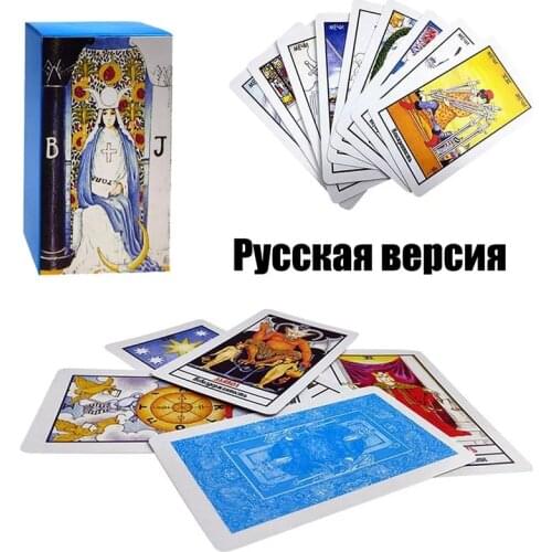 Full Russian Version Tarot Cards Mysterious Divination Fate Tarot Card Board Games For Family Party Playing Card Game