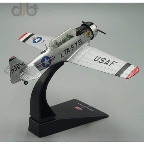1:72 Diecast Military War Plane Collection Model Toy USA 1953 LT-6G Texan Fighter Aircraft