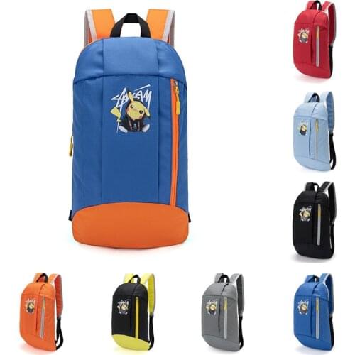 Pokemon Pikachu Lightweight School Bag Adult Travel Backpack Student Make-up Backpack Mens Outdoor Sports Mountaineering Bag