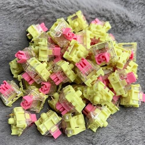 For DIY TTC Gold Powder Shaft 37G Linear Switch Mechanical Keyboard Switch Customized Keyboard Custom Smooth Tripod Switch Body