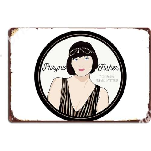 Miss Fisher The Flapper Metal Signs Wall Decor Vintage Home Wall pub Tin sign Posters