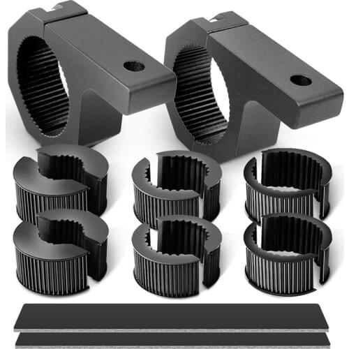 LED Light Bar Mounting Bracket Kit Fit on 1Inch&1.5Inch&1.75Inch Diameter LED Off-Road Light Horizontal Bar Tube Clamp