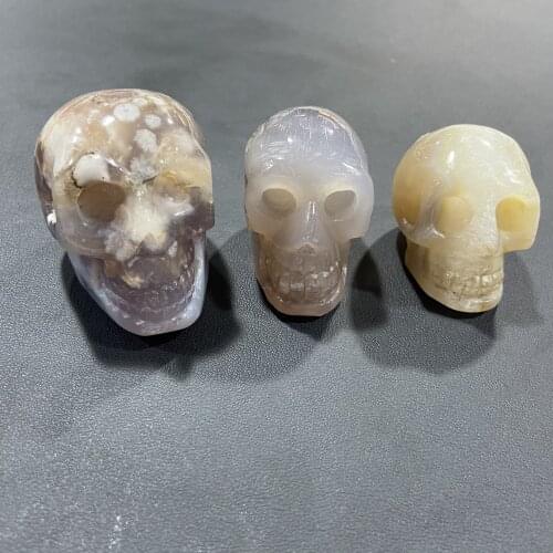 Natural cherry blossom agate quartz crystal for sale Stones and crystals home decoration decorative crystal skulls