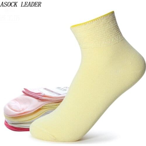 5 Pairs Women Socks Fashion Cotton Candy Color Socks For Women Spring Autumn High Quality Womens Socks
