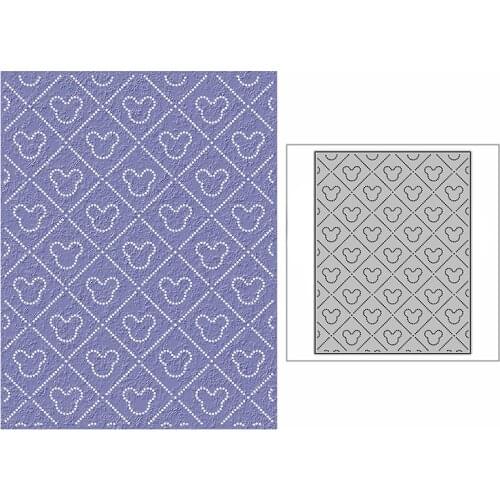 New Spotted Mouse Head Line Background Plate Craft Embossing Mold 2021 Metal Cutting Dies for DIY Scrapbooking Album Card Making