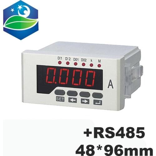 Single phase digital ampere meter LED current meter 48*96 ammeter LED digital meter with RS485 communication
