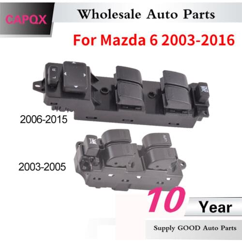 CAPQX For Mazda 6 2003-2016 Electric Power Window Lifter Switch Door Window Switch Master Electric Power Window Switch Button