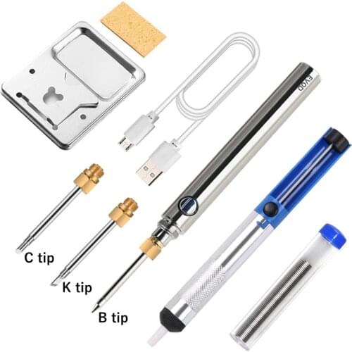 2021Rechargeable soldering iron with lid for student diy soldering portable mini soldering usb lithium battery soldering iron