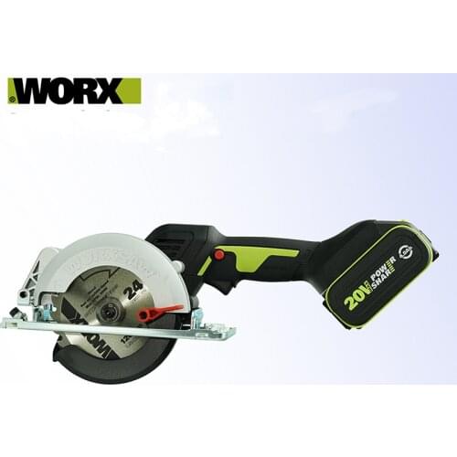 Worx Professional Tool WU533 Brushless Motor 115MM Cordless Circular Saw 45 /90 Degree cutting Powershar Battery