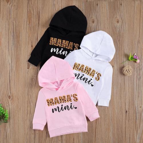 Pudcoco Kid Hooded Top Autumn Shirt Round Neck Long-Sleeve Casual Elastic Cuff Hem Windproof Warm Letters Unisex Blouse 0-6Y