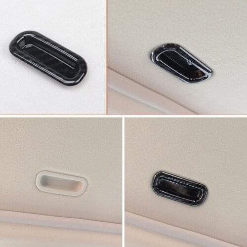 For Mitsubishi Pajero Shogun V80 2007-2019 ABS Carbon Fiber Interior Sunroof Switch Frame / Handle Cover Trim Car Accessories