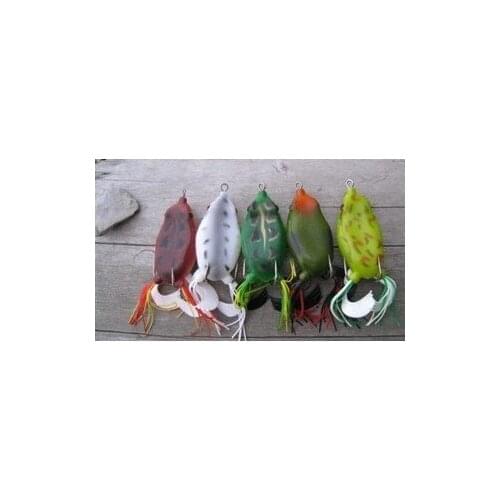 Fishing lure (10pcs frog) five colors squid jigs fishing bait