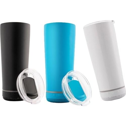 Wholesale 18oz Speaker Music Tumbler Stainless Steel Double Wall Thermos Waterproof Travel Bottle Valentines Day Gift