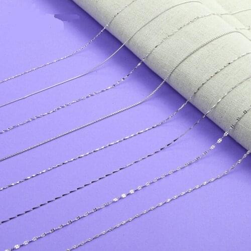 YJ00590 New Fashion 925 Pure Silver Accessories Clavicle Jewelry Water-wave Full-star Box Chain Short-chain Womens Necklace