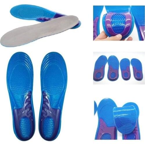 1Pair Comfort Silicone Gel Insoles Man Women Arch Support Insolesorthopedic Massaging Shoe Inserts Shock Absorption Shoepad
