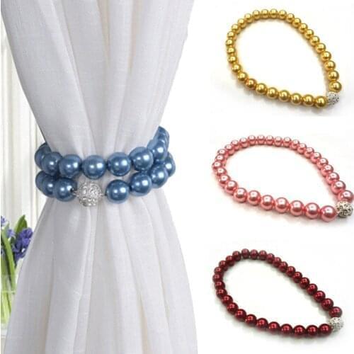 1pcs New Pearl Curtain Simple Tie Rope Accessory Rods Accessoires Backs Holdbacks Buckle Clips Hook Holder Home Decoration