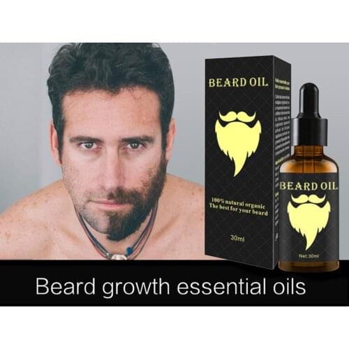 100% Natural 30ML Accelerate Facial Hair Grow Beard Essential Oil Hair And Beard Growth Oil Gentle Men Beard Grooming Products