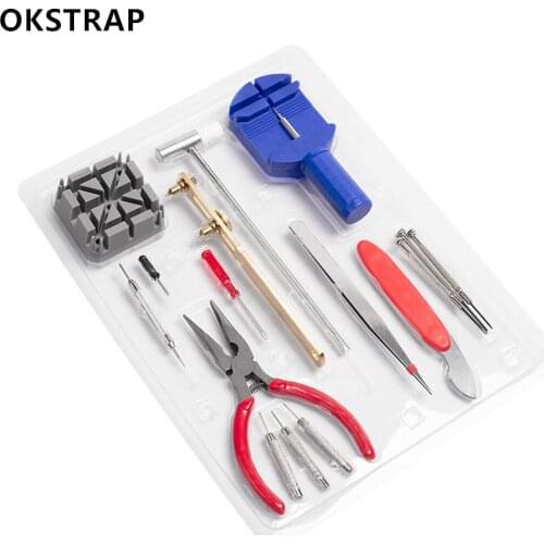 16PCS Watch Repair Tool Kit Link Pin Strap Remover Clock Back Opener Screwdriver Watchmaker Accessories