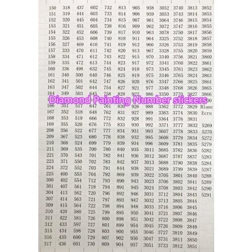 5D DIY Diamond Painting Tools DMC Colour Number stickers for 5D Diamond painting Storage Box Diamond Embroidery tools