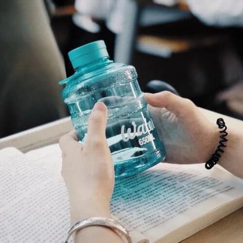 650ML Mini Kawaii Transparent Plastic Water Bottle Cartoon Water Bottles Leak-proof Drinkware Cute Student Girl Gift Cup