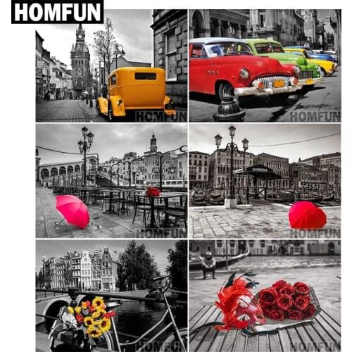 HOMFUN Full Square/Round Drill 5D DIY Diamond Painting "landscape" 3D Embroidery Cross Stitch 5D Home Decor Gift A01003