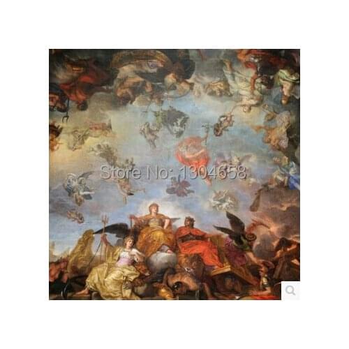 Free shipping custom 3D large dome frescoes zenith wallpaper European style living room living room painting