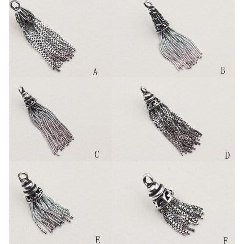 925 Sterling Silver Tassel Bracelet Earring DIY Jewerly Pendant Accessories Prayer Beads Tassel Free Shipping