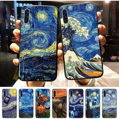 Paintings Starry Night Van Gogh Phone Case For Samsung galaxy A S note 10 7 9 20 30 31 40 50 51 71 21 s ultra