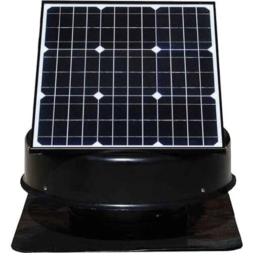 Circular 12 inch brushless DC motor solar exhaust ventilation fan