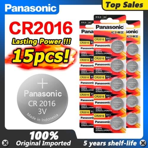 Cr2016 15 PCS PANASONIC BR2016 DL2016 LM2016 KCR2016 ECR2016 3V button battery coin lithium battery for watch toy car