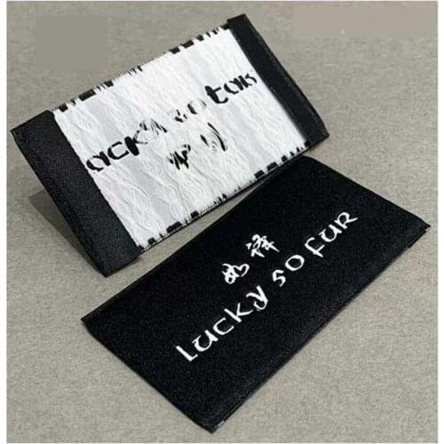 ZeQi 1000pcs custom closthing labels logo fabric woven label main label clothing embroidered labels