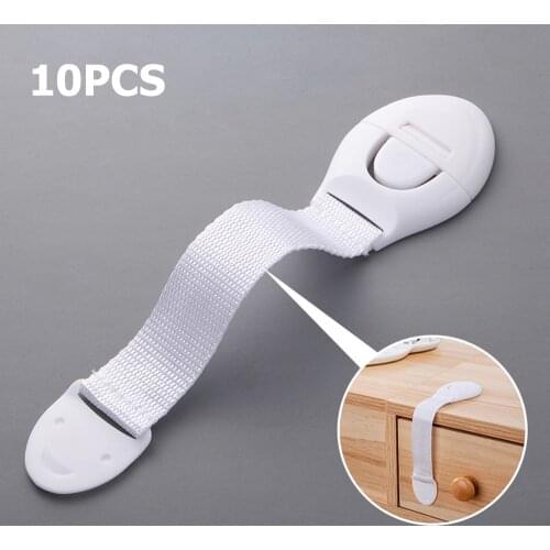 10Pcs/Lot Protection From Children Refrigerator Lock Baby Safety Plastic Child Castle Drawer Cabinet Kids Security Door Stopper