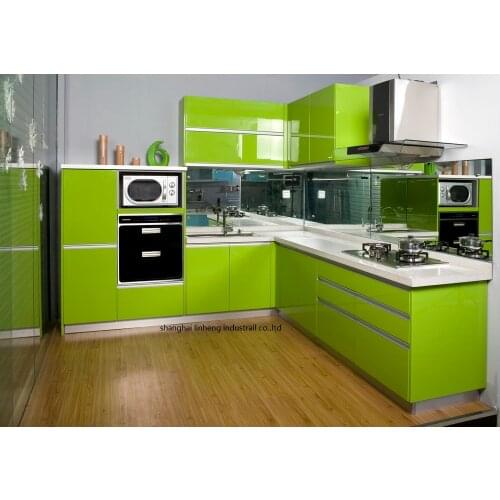 High gloss/lacquer kitchen cabinet mordern(LH-LA092)