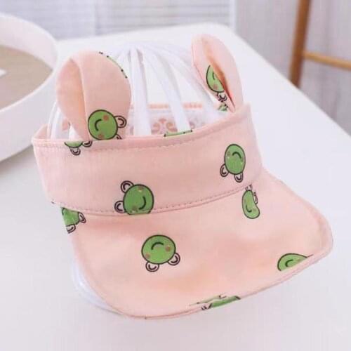 Kawaii Baby Hat With Ears 2021 Sun Visor Hat UV Protection Korean Fashion Visor Cap For Kids Hats Caps Beach Adjustable Sun Hats