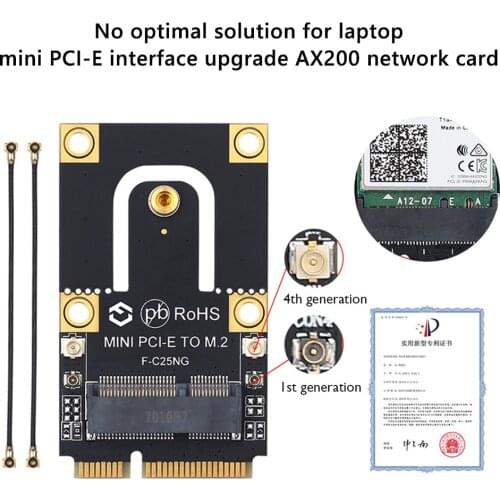 M.2 Key To Mini PCI-E Wireless Card NGFF Converter WiFi Bluetooth Module PCI Express Adapter for Intel AX200 AX210 9260NGW 8260N