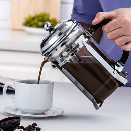 Metal Frame French Press Coffee Maker Recyclable TEA Filter Pot Cold Brew Milk Foam Pitcher Cafe Barista Tools Percolator Kettle
