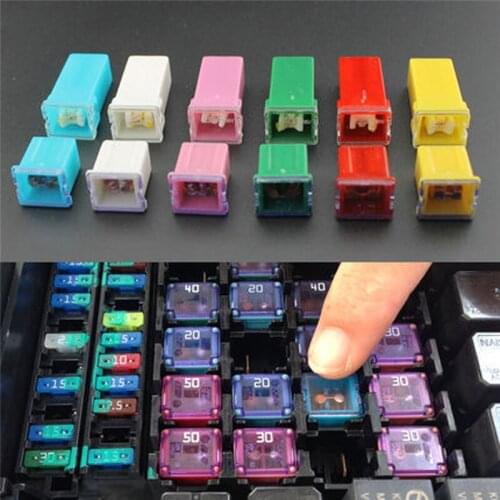 New Auto car fuse blade 20A 25A 30A 40A 50A 60A Truck sqaure Fuse box car modification repair insurance fuse 2.7cm 1.6cm L