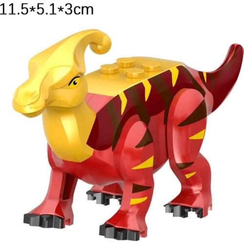 Single Sale Animal Series Jurassic Dinosaur Velociraptor Brachiosaurus Triceratops MOC Model Building Blocks Bricks Toys Gifts