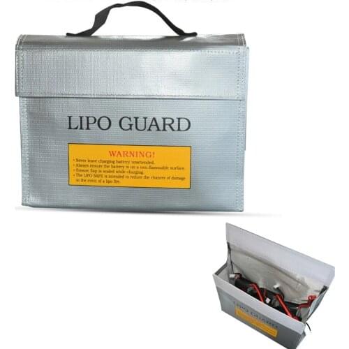 Fireproof Retardant RC LiPo Battery Pack Portable Explosion Proof Safety Bag 240X180X65mm for FPV RC Drone Car Ship