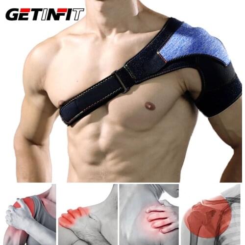 1Pcs Adjustable Compression Shoulder Brace Gym Sports Care Single Shoulder Support for Injury Prevent Sprain Soreness