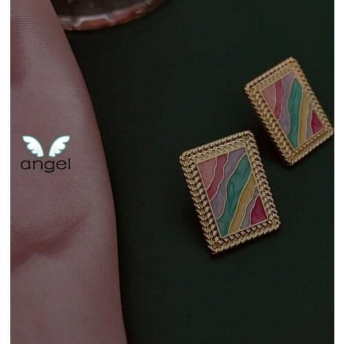 2020 Hot Sale Aros Ofing Is Tasted Sweet Girl Bump Colorstud Earrings Lovely Small Hair Delicate Female Restoring Ancient Ways