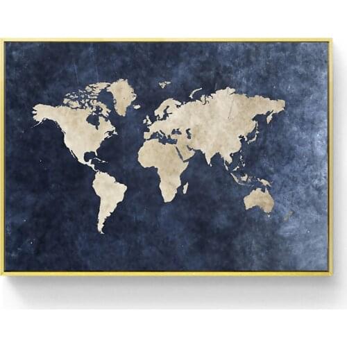 Nordic Home Decoration Vintage World Map Mordern Posters and Prints Canvas Paintings on The Wall Bedroom Decoration Pictures