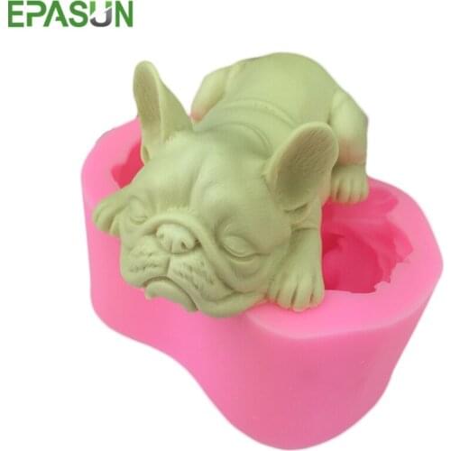 Dog Silikon Form for Soap Mold Animal Making Moule Savon Form 3d Moule Cake Decorating Chocolate DIY Tools