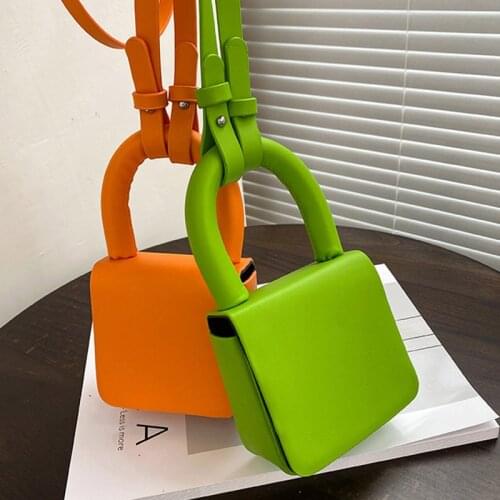 Candy Colors Mini PU Leather Flap Shoulder Crossbody Bags Womens Designer Lipstick Purses Handbags Female Travel Messenger Bags