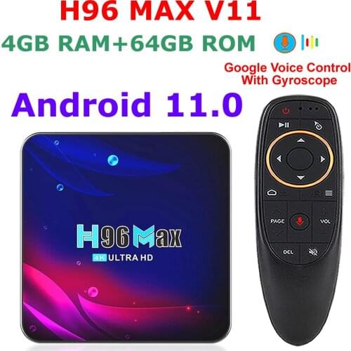 H96 Max V11 Android 11 TV BOX 4G RAM 64G ROM 2.4G/5G Dual Wifi 3D 4K Youtube Set Top Box Media Player Android Smart TV BOX
