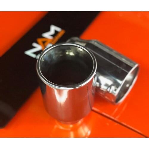 Universal 100 place single output of solid chrome stainless exhaust tip 1 Pcs