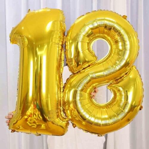 Balloons Birthday Party Decorations Kid Boy Globos Adult Wedding Ballon Marriage Anniversaire Aid Moubarak Number Ballon Chiffre