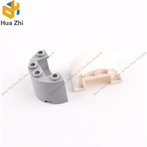 Building Blocks Parts 24593 10PCS Cylinder Half 2 x 4 x 2 with 1 x 2 Cutout LEGOING MOCS Education