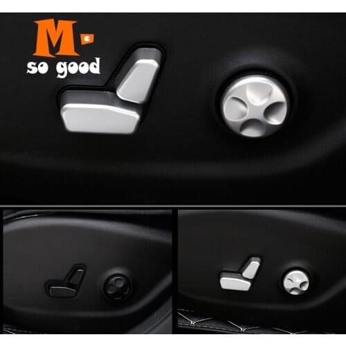 2014 2015 2016 2017 2018 For Jeep Cherokee KL Car ABS Matte Seat Control Adjustment Button Switch Frame Cover Trim Stickers 6pcs