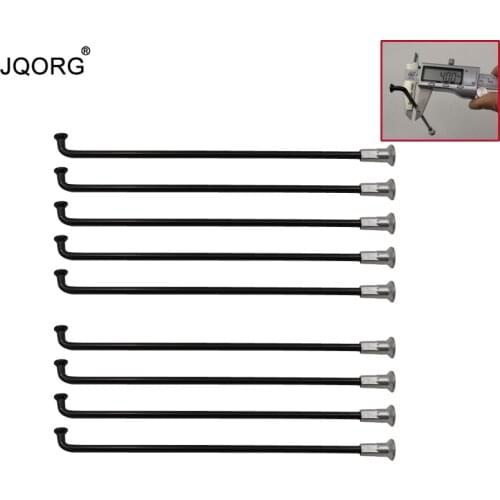 40 Pieces A Lot Black Color J-bend 45# Steel Motorcycle Spokes Diameter 4.0 mm Round Body Electric Motorcycle Spokes With Caps